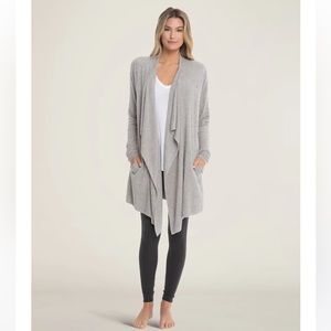 Barefoot Dreams CozyChic Lite® Island Wrap, Heathered Pewter/Silver, S/M
